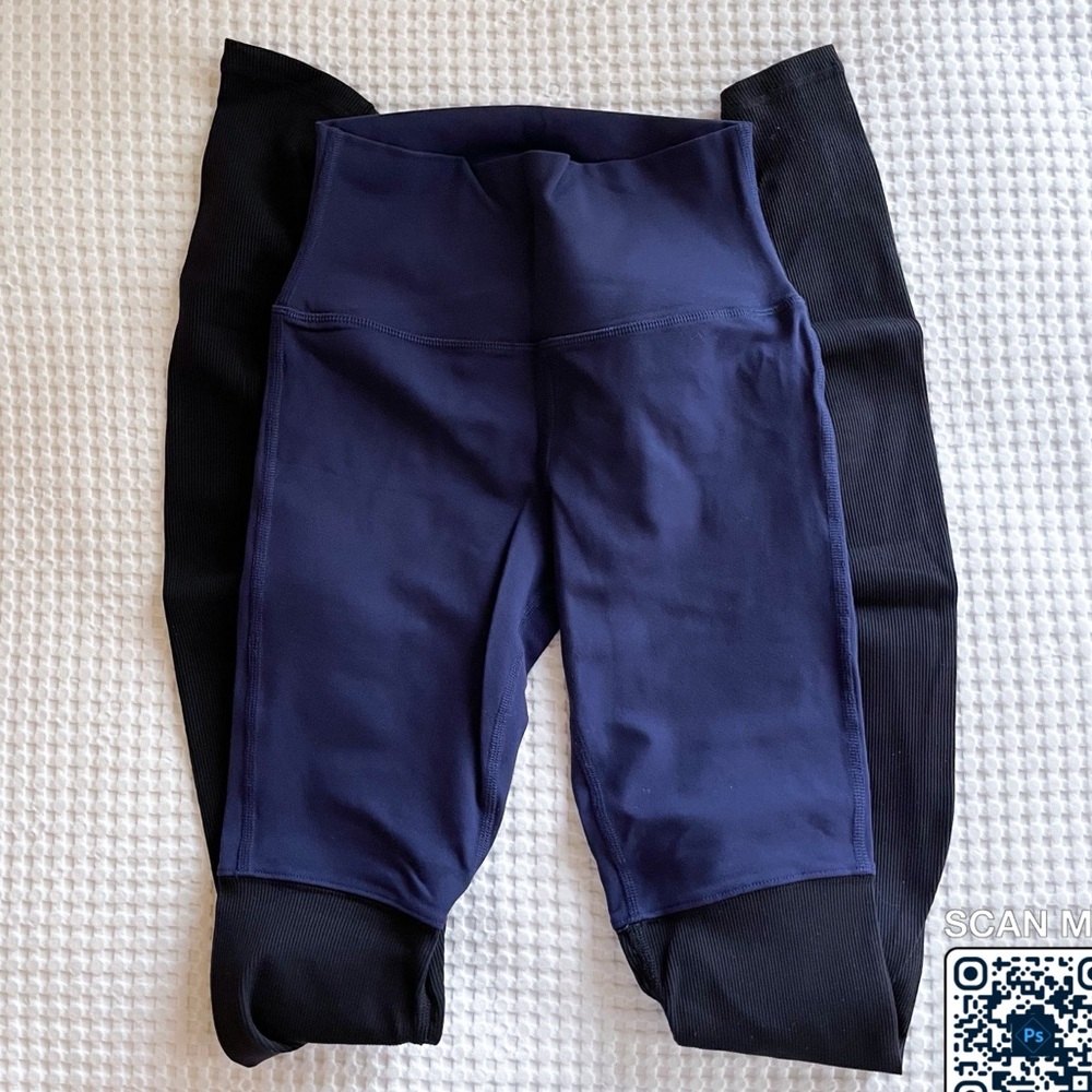 ALO High-Waisted Goddess Leggings NAVY BLACK